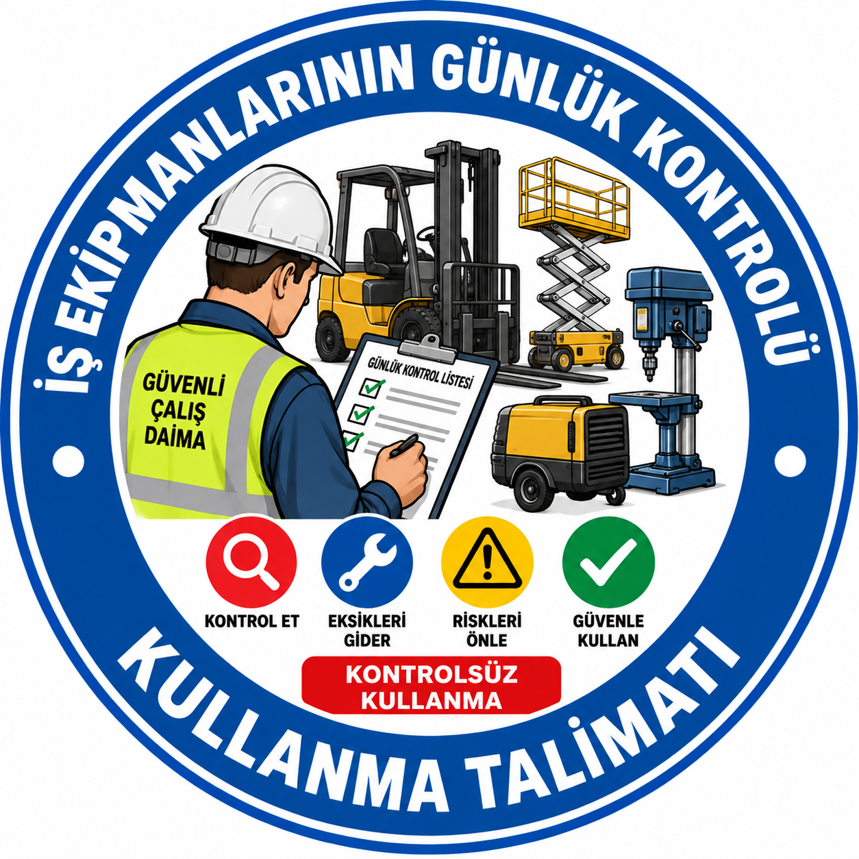 İş Ekipmanlarinin Günlük Kontrolü Kullanma Talimati