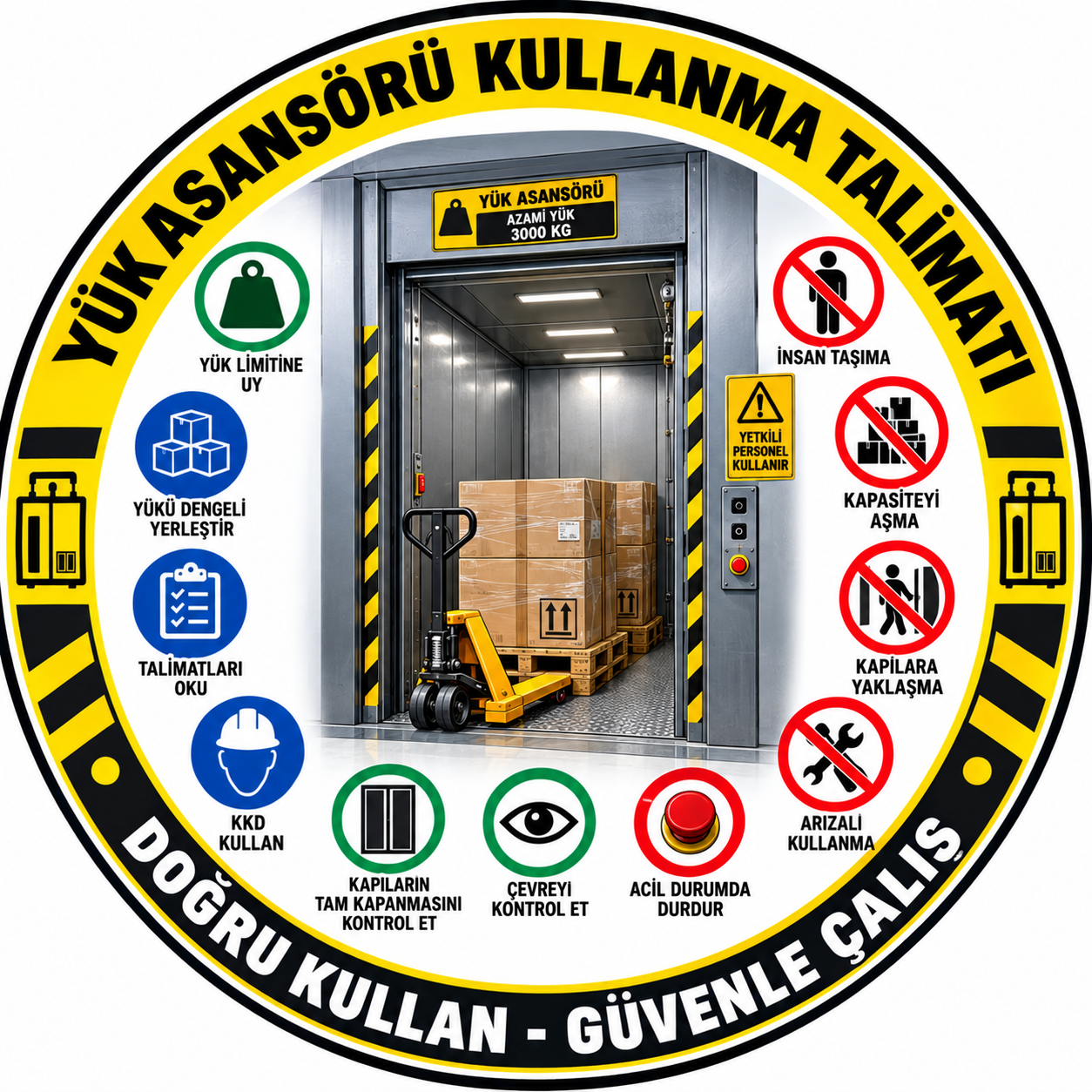Yük Asansörü Kullanma Talimatı